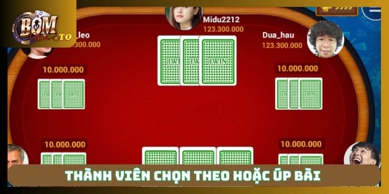 Thành viên chọn theo hoặc úp bài